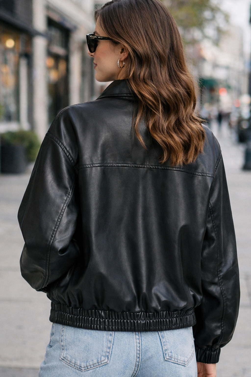Ava | Oversized Leather Jacket