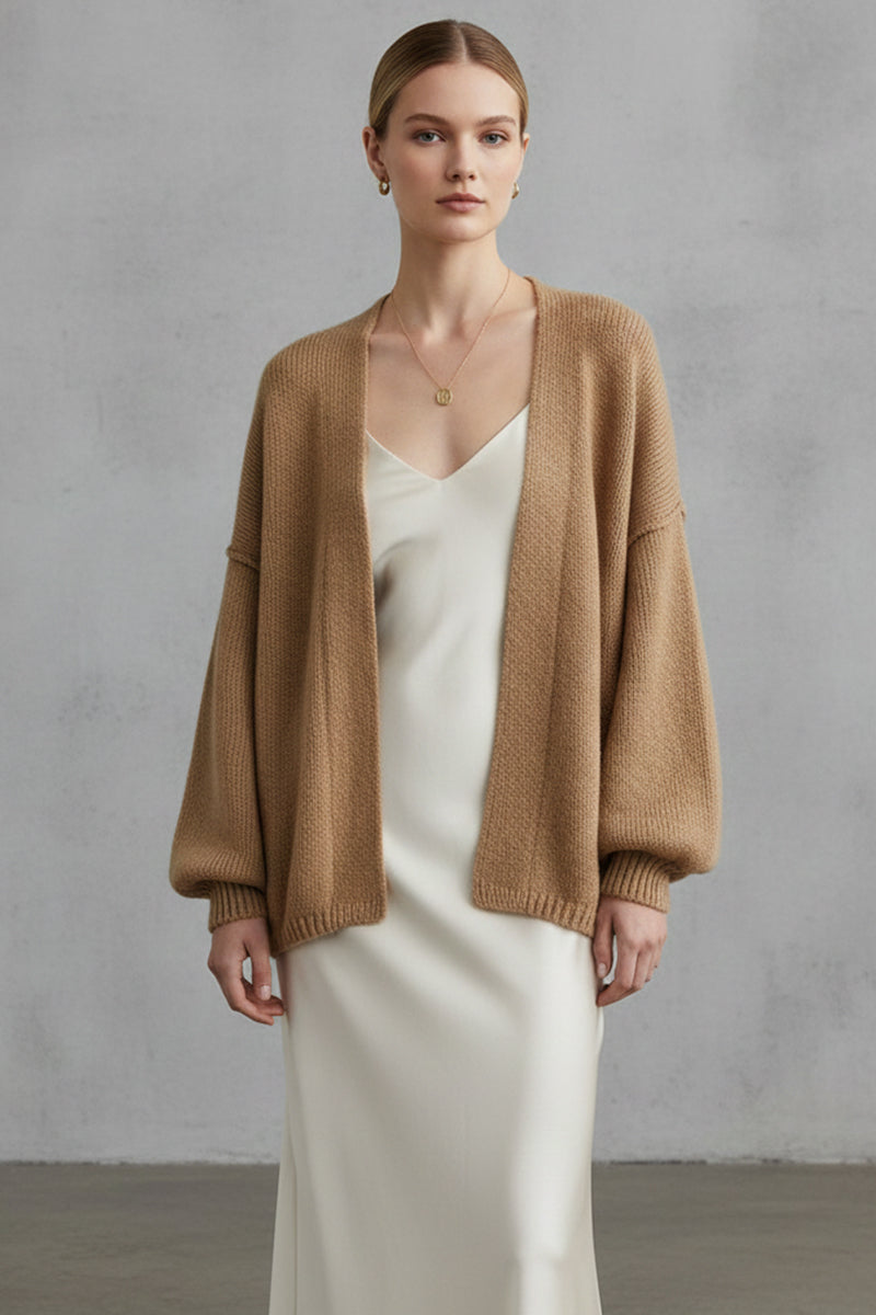 Iris | Fluid Open-Front Knit Cardigan