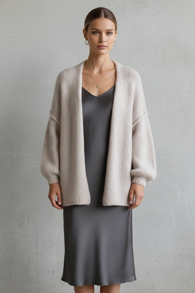 Iris | Fluid Open-Front Knit Cardigan