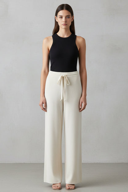 Bess | Relaxed Wide-Leg Knit Trousers