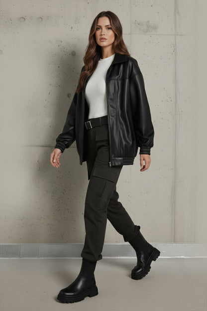 Ava | Oversized Zip-Up Jacket