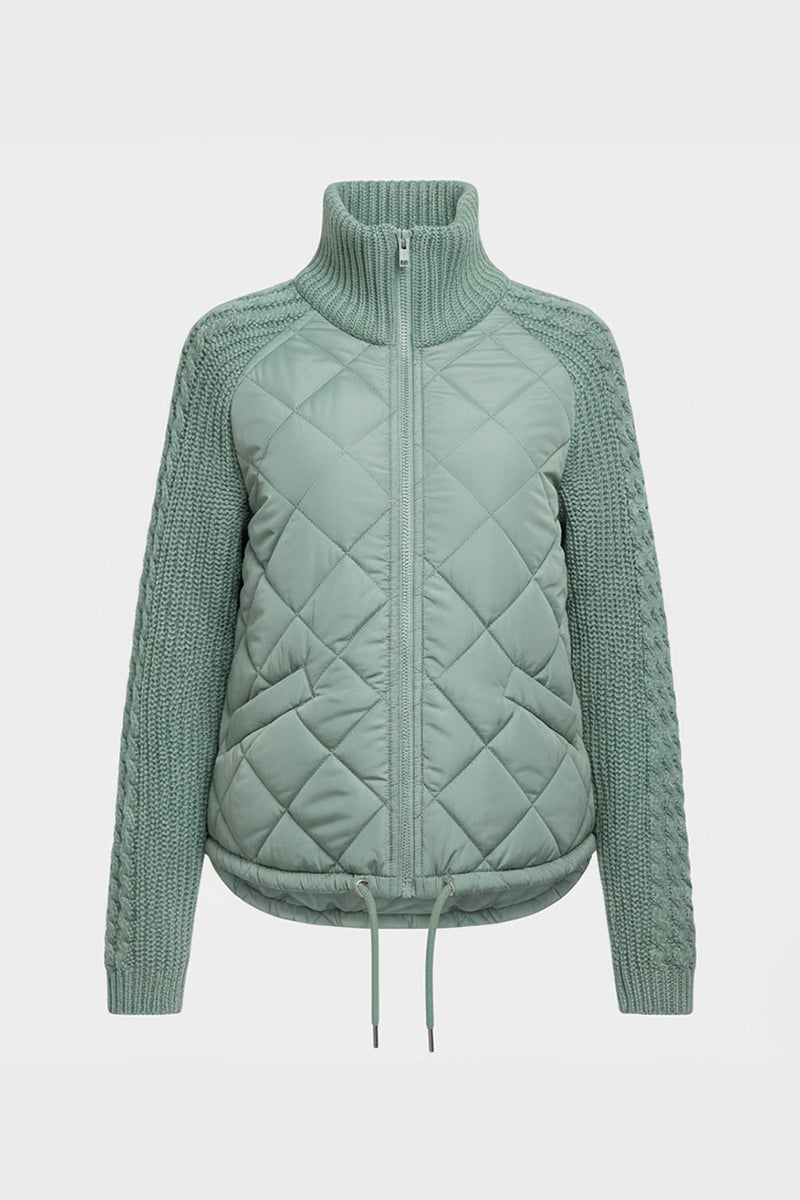 Luna | Quilted Knit-Sleeve Jacket