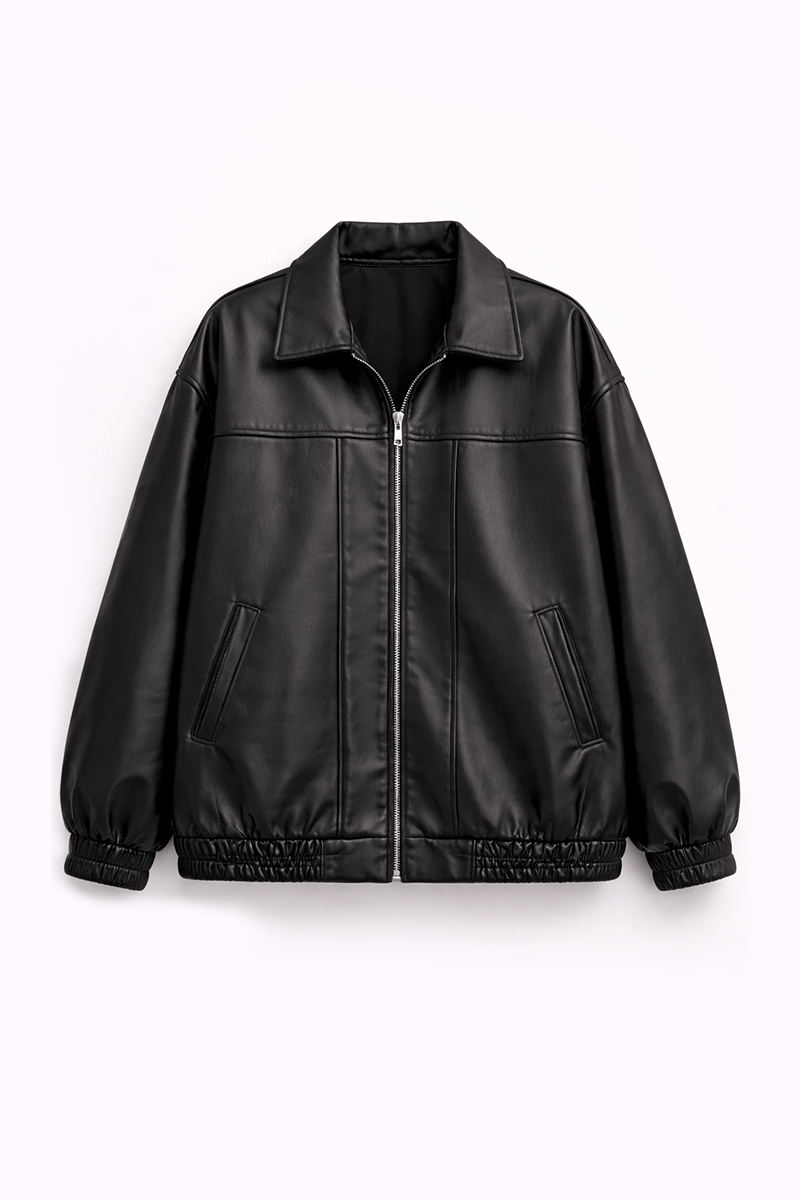 Ava | Oversized Leather Jacket
