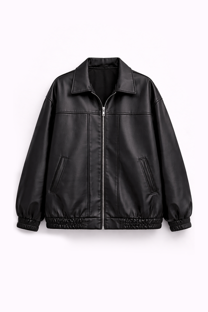 Ava | Oversized Leather Jacket