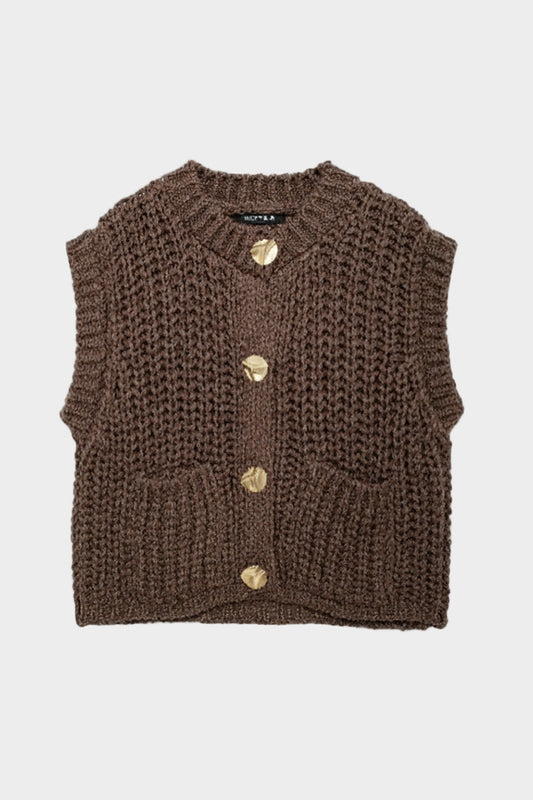 Yana | Textured Knit Statement Vest