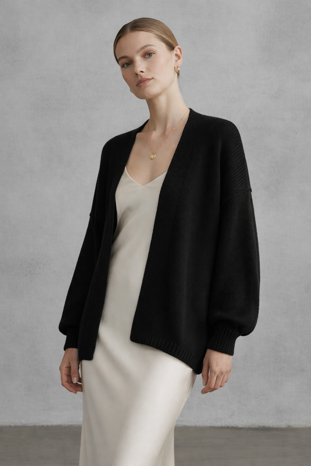 Iris | Fluid Open-Front Knit Cardigan