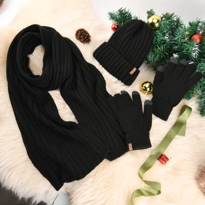 Olivie | Luxury Knit Beanie, Scarf & Gloves Set