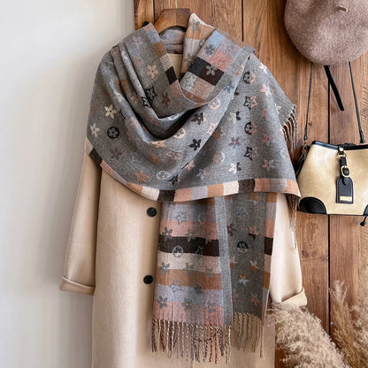 Fenda | National-Style Printed Winter Scarf & Shawl