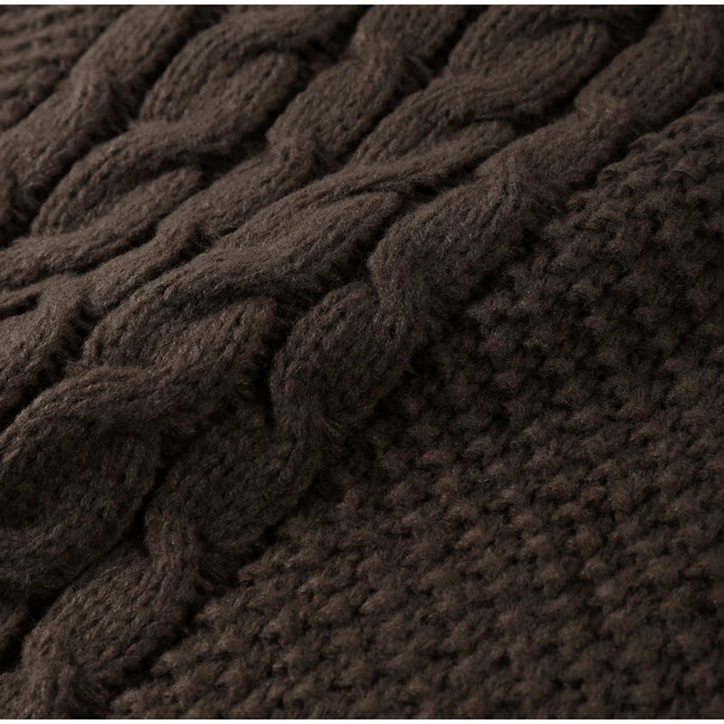 Julie | Oversized Textured Cable Knit Sweater