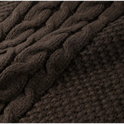 Julie | Oversized Textured Cable Knit Sweater