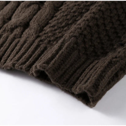 Julie | Oversized Textured Cable Knit Sweater