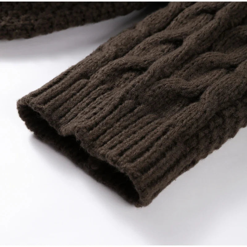 Julie | Oversized Textured Cable Knit Sweater