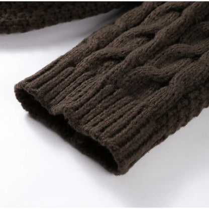 Julie | Oversized Textured Cable Knit Sweater