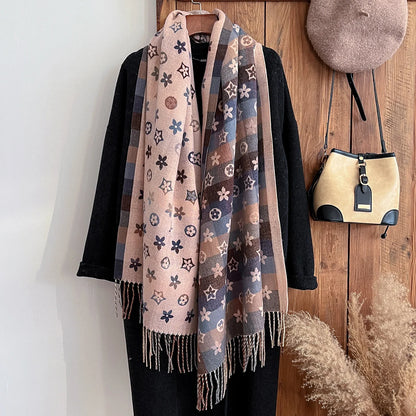 Fenda | National-Style Printed Winter Scarf & Shawl