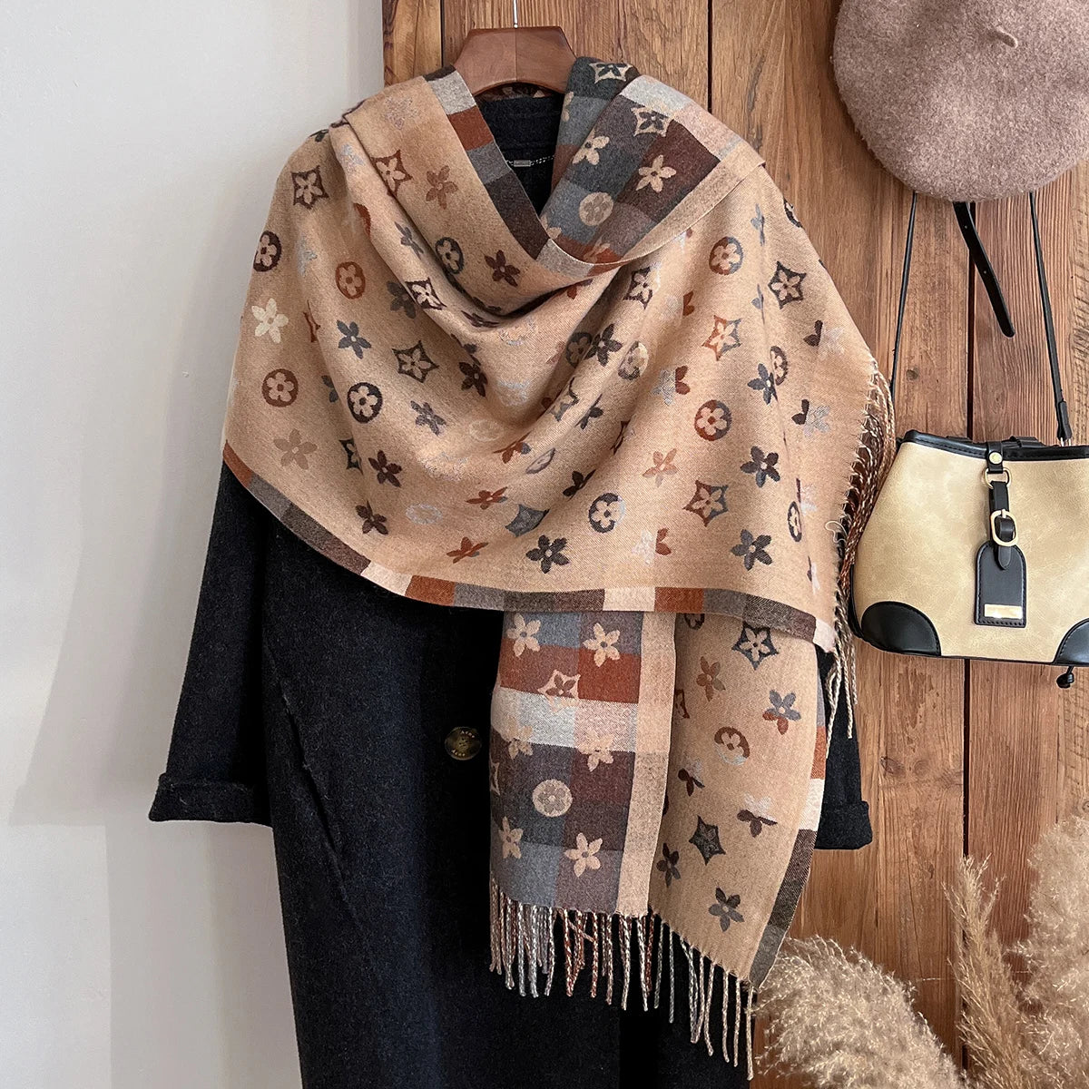 Fenda | National-Style Printed Winter Scarf & Shawl