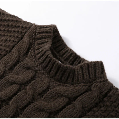 Julie | Oversized Textured Cable Knit Sweater