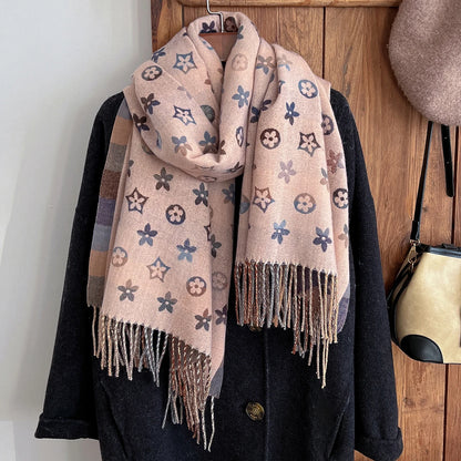 Fenda | National-Style Printed Winter Scarf & Shawl
