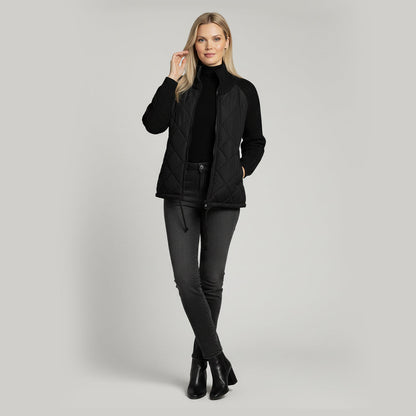 Luna | Quilted Knit-Sleeve Jacket