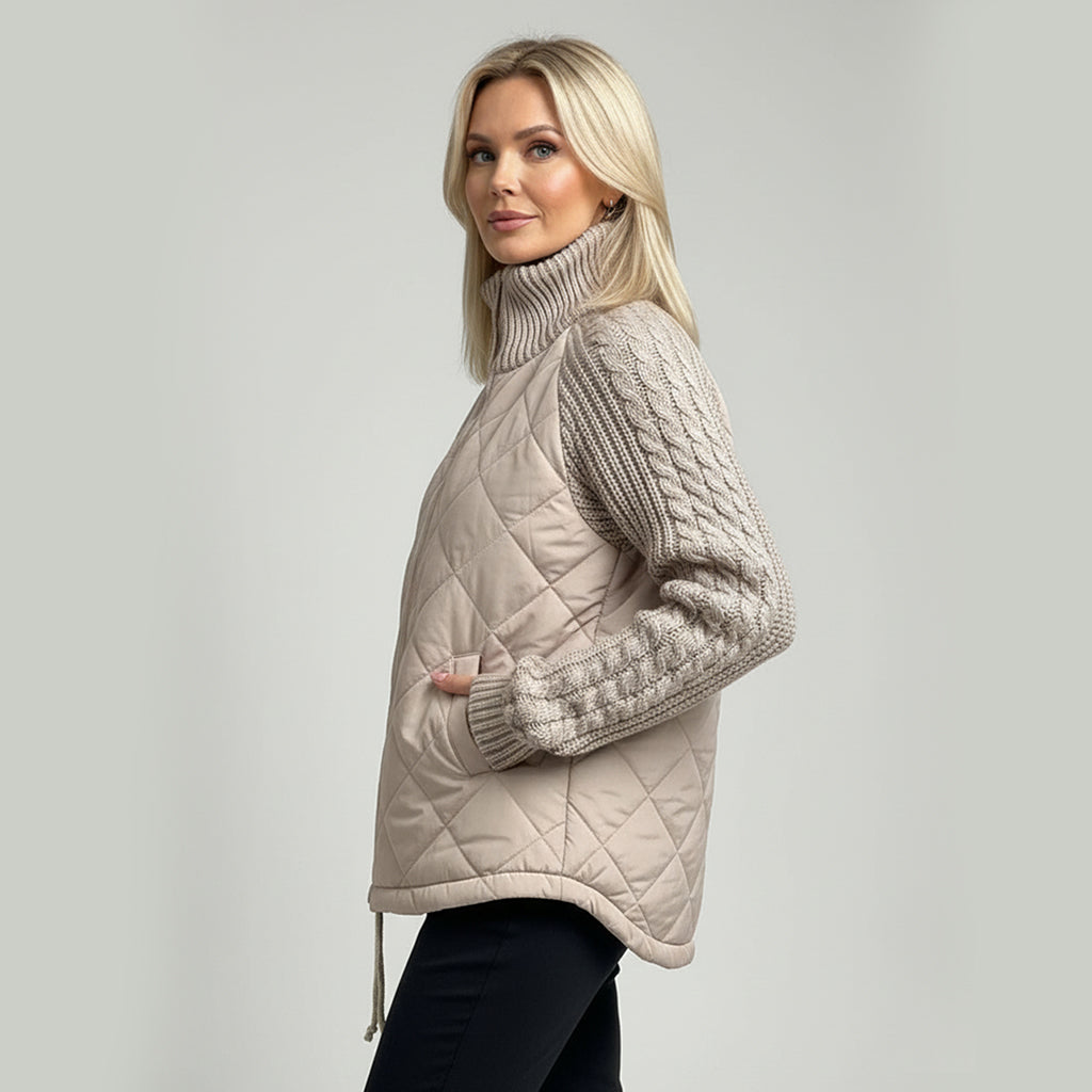 Luna | Quilted Knit-Sleeve Jacket