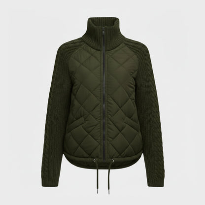 Luna | Quilted Knit-Sleeve Jacket
