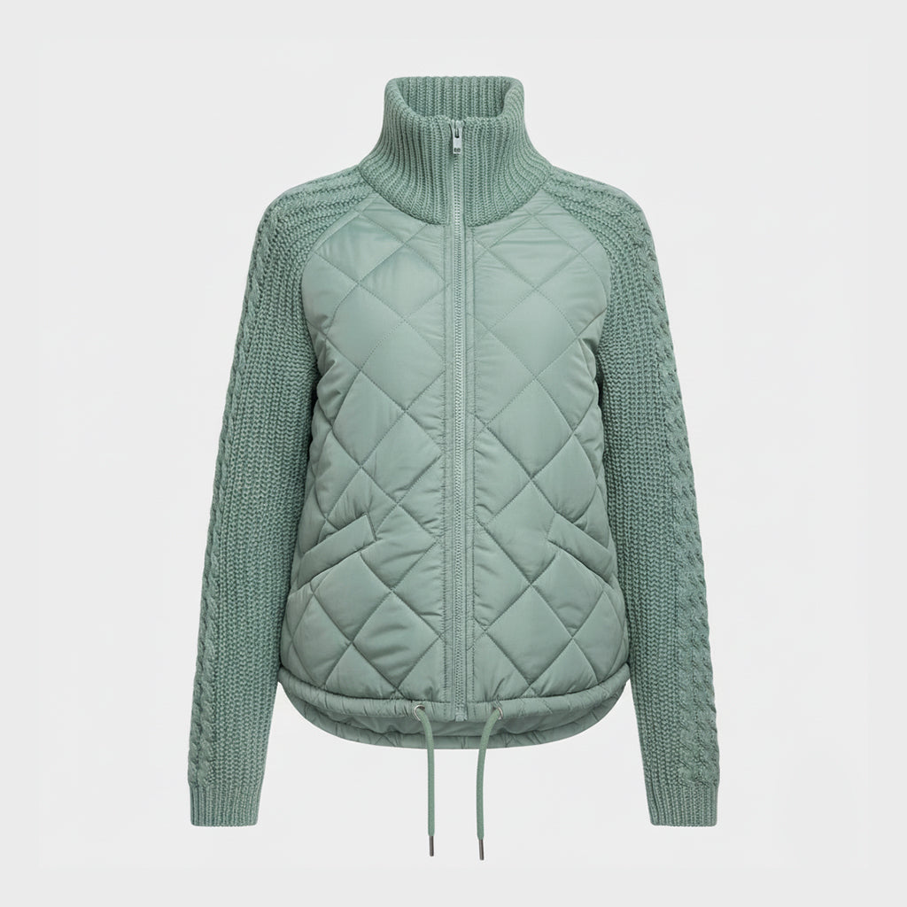 Luna | Quilted Knit-Sleeve Jacket