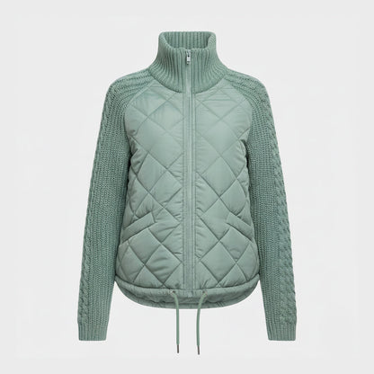 Luna | Quilted Knit-Sleeve Jacket