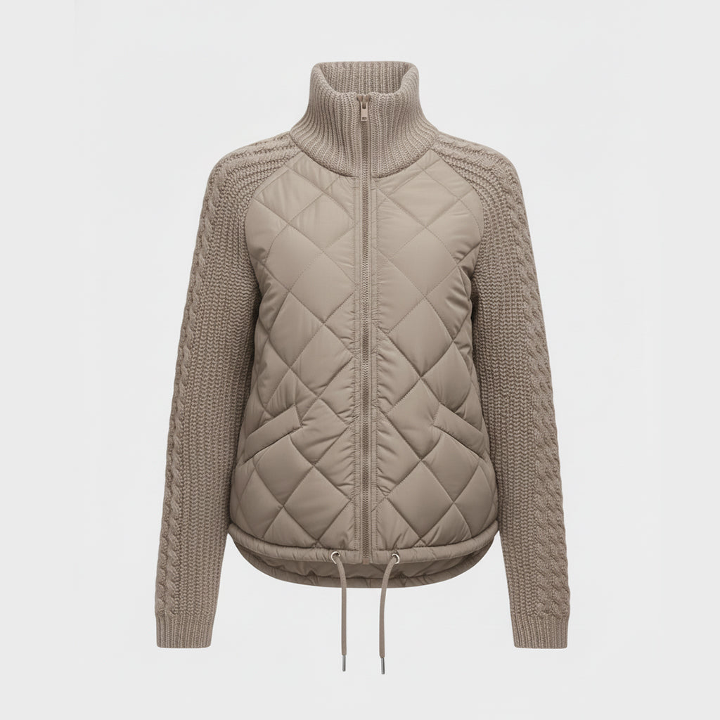 Luna | Quilted Knit-Sleeve Jacket