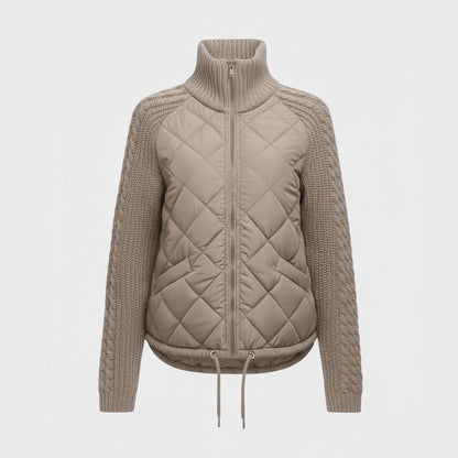 Luna | Quilted Knit-Sleeve Jacket