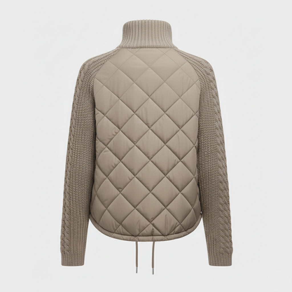 Luna | Quilted Knit-Sleeve Jacket