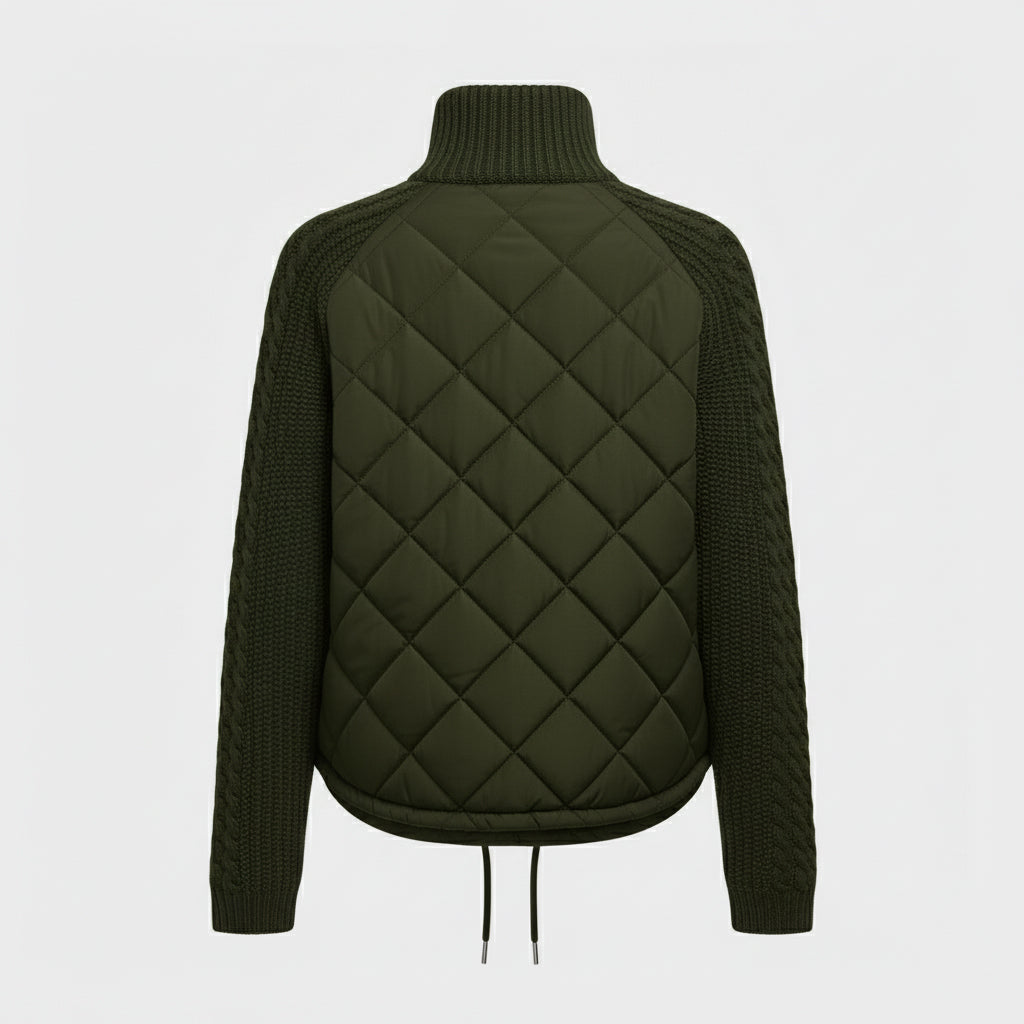 Luna | Quilted Knit-Sleeve Jacket
