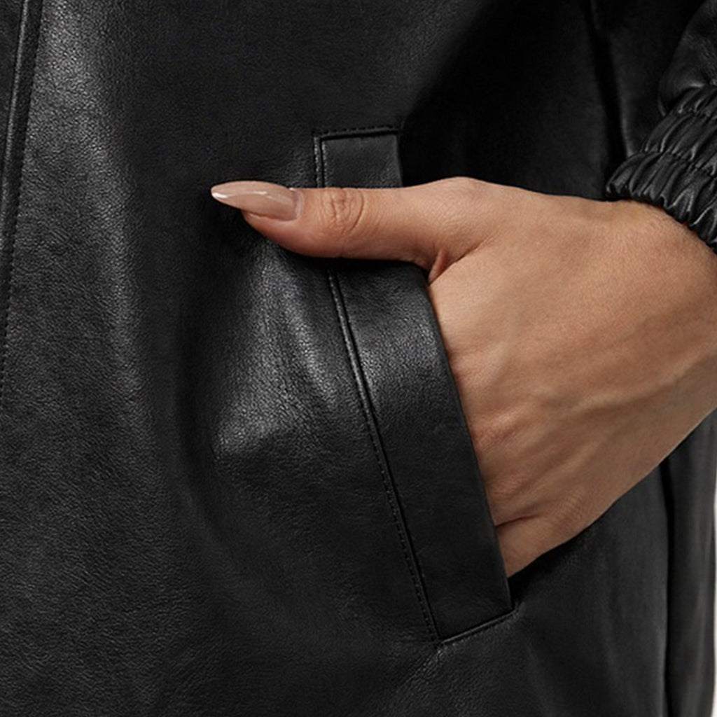 Ava | Oversized Leather Jacket